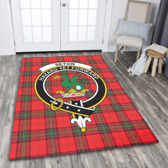 Seton Modern Tartan Crest Area Rug