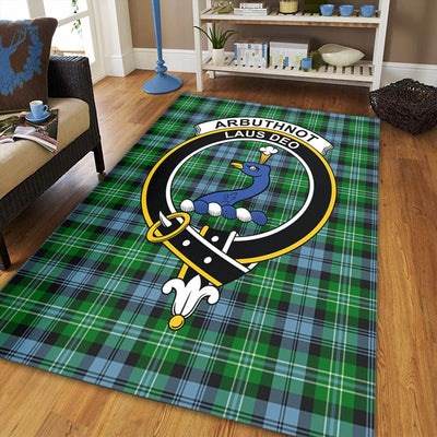 Clan Arbuthnot Ancient Tartan Crest Rug – Scottish Highland Carpet for Living Room, Celtic Home Decor & Scotland Gift FV47
