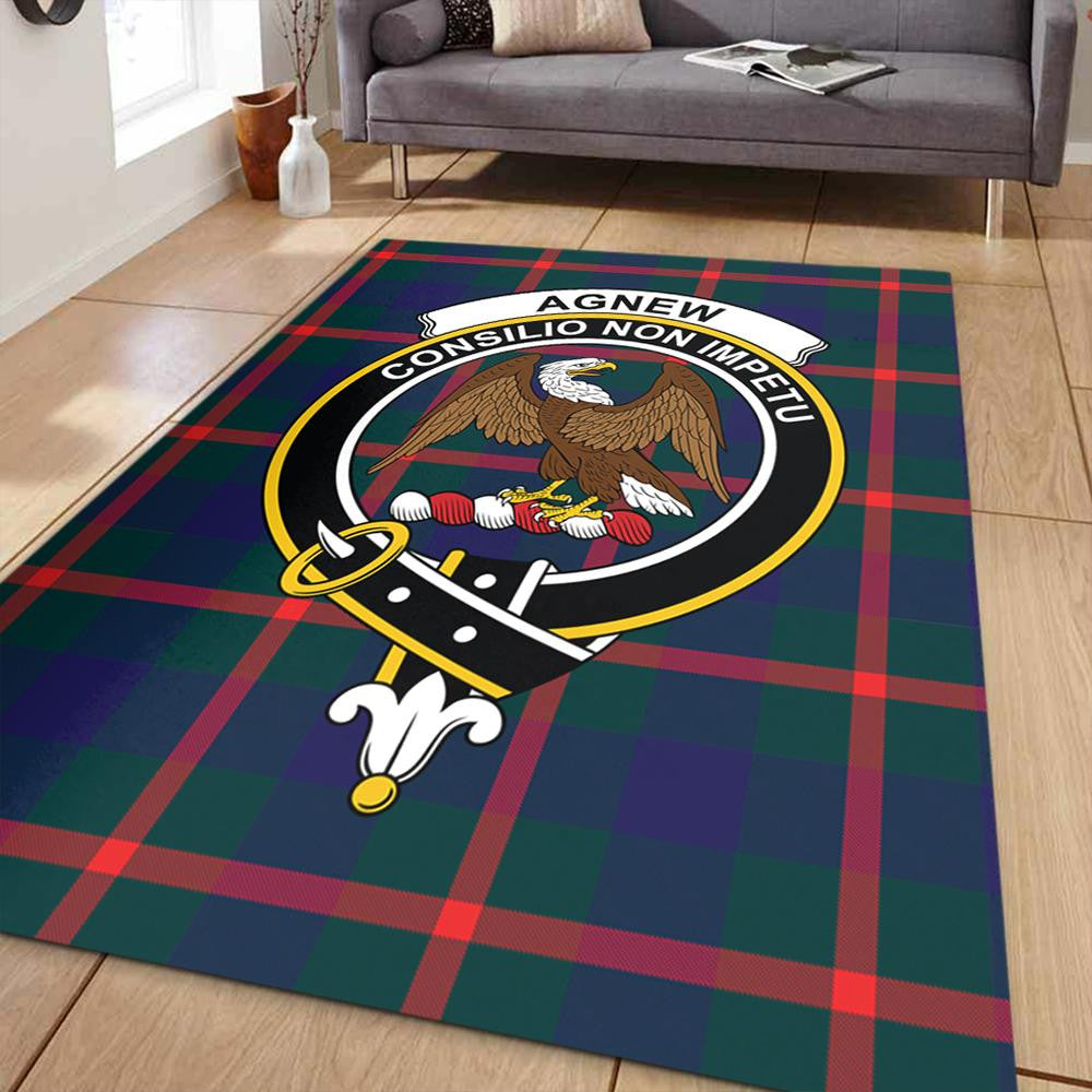 Agnew Modern Tartan Crest Area Rug