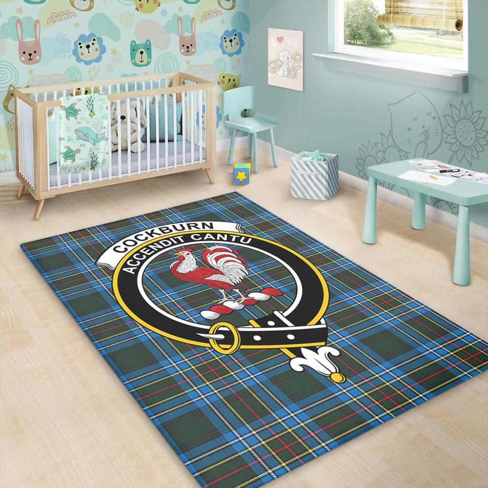 Cockburn Modern Tartan Crest Area Rug