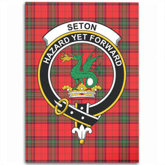Seton Modern Tartan Crest Area Rug