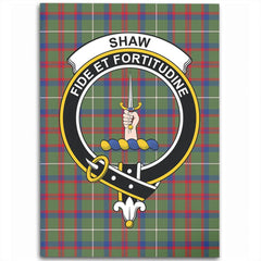 Shaw Green Modern Tartan Crest Area Rug