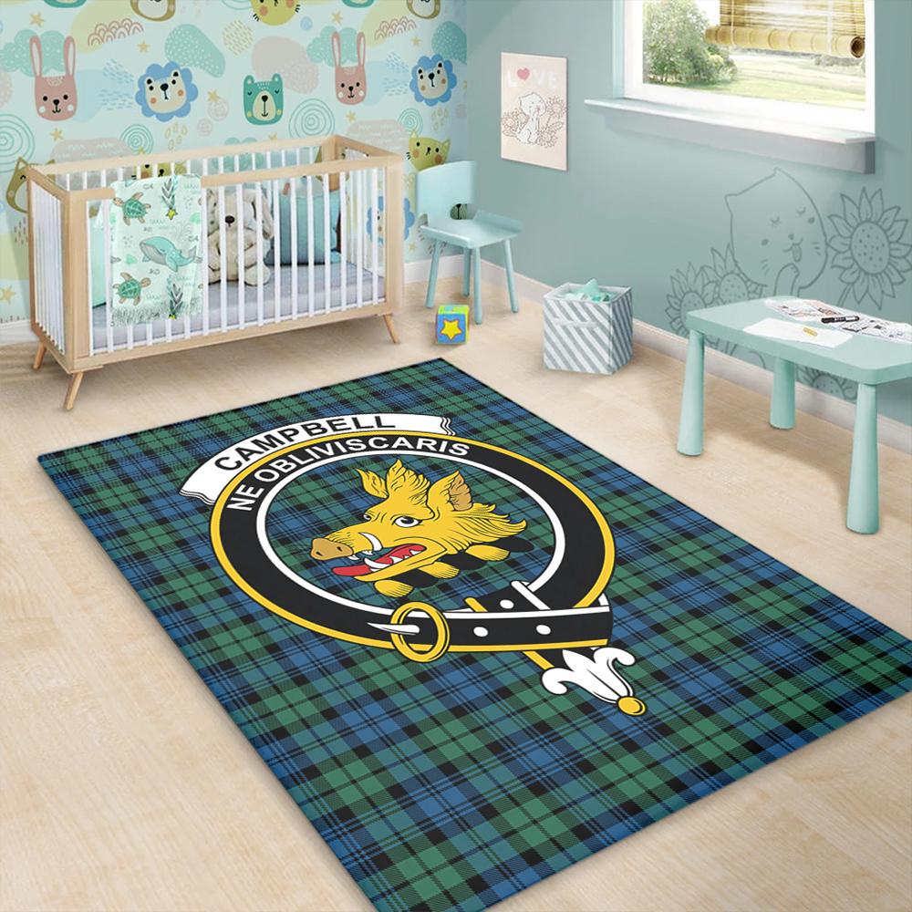 Campbell Ancient 02 Tartan Crest Area Rug
