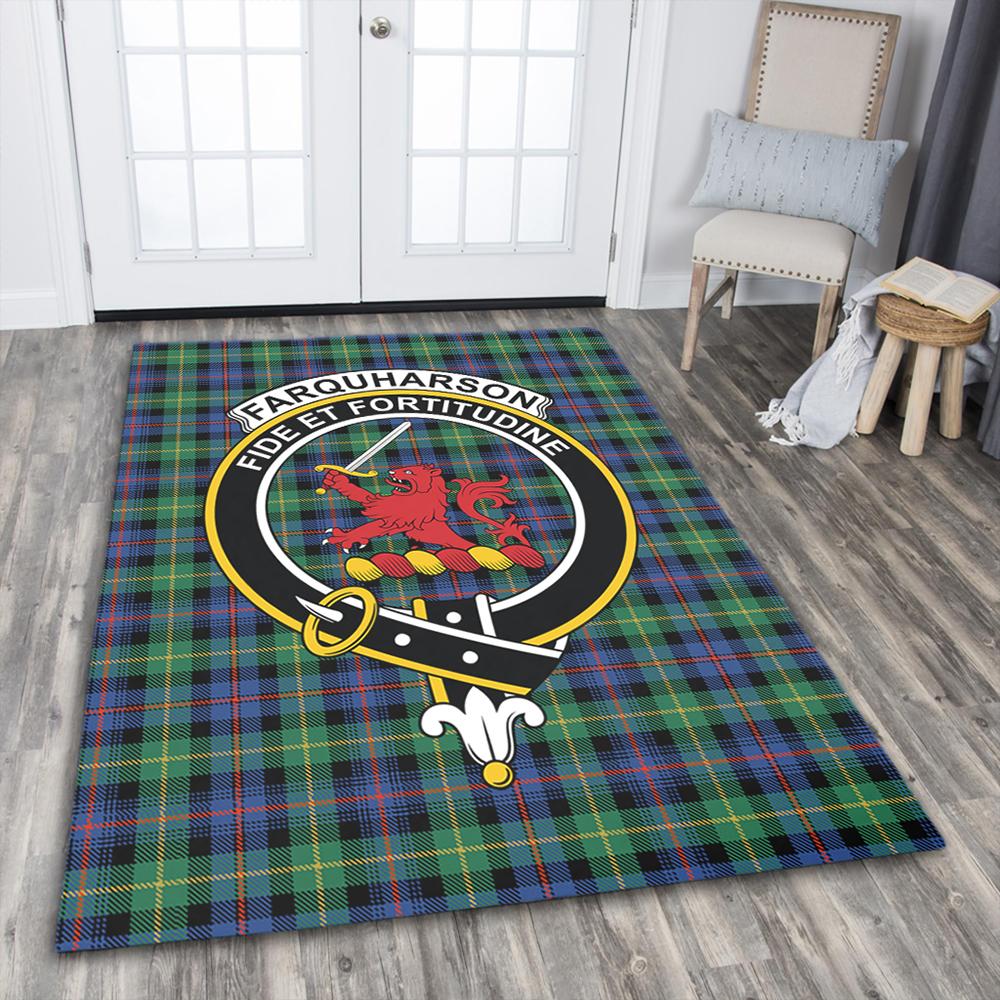 Farquharson Ancient Tartan Crest Area Rug