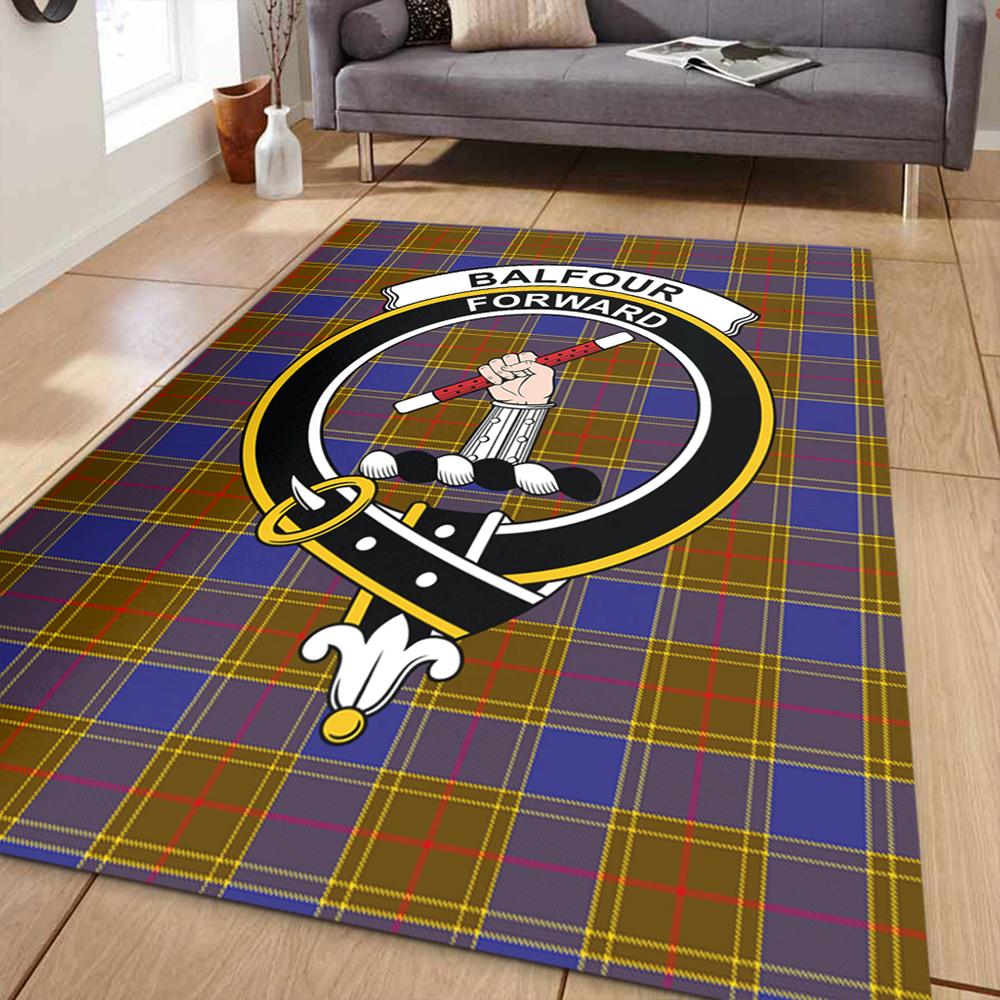 Balfour Modern Tartan Crest Area Rug