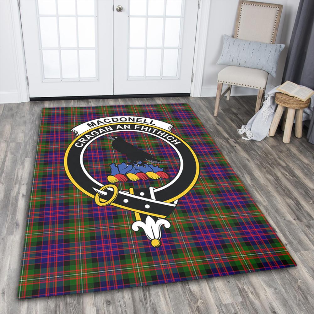 MacDonnell of Glengarry Modern Tartan Crest Area Rug