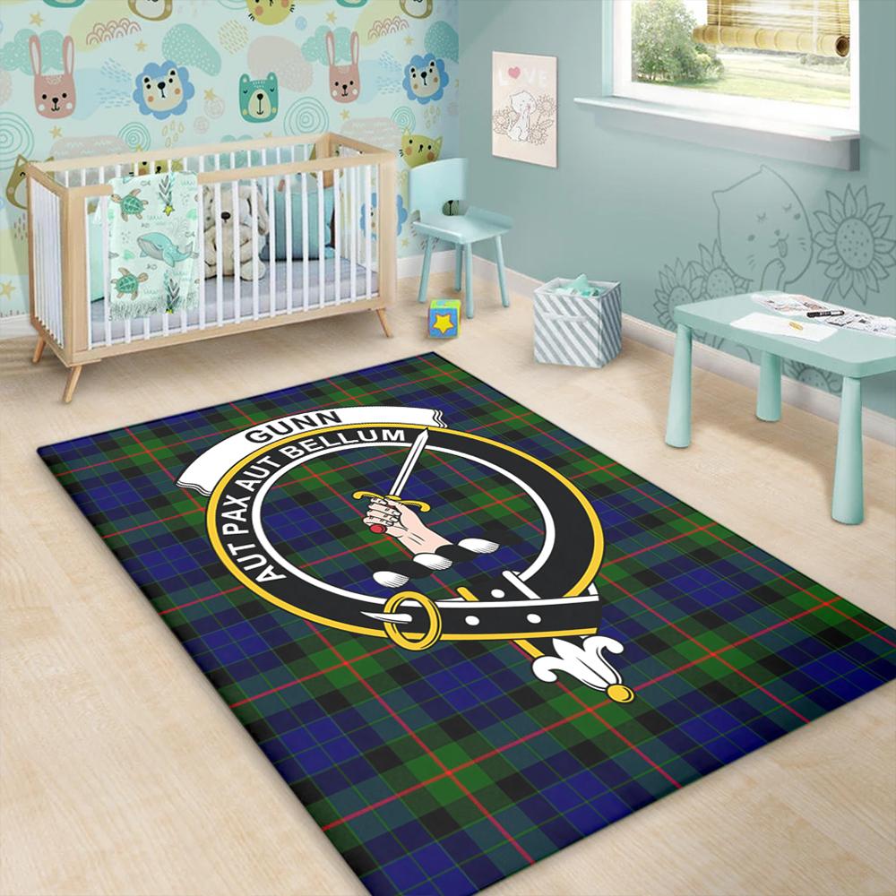 Gunn Modern Tartan Crest Area Rug