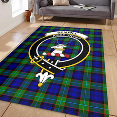 Sempill Modern Tartan Crest Area Rug