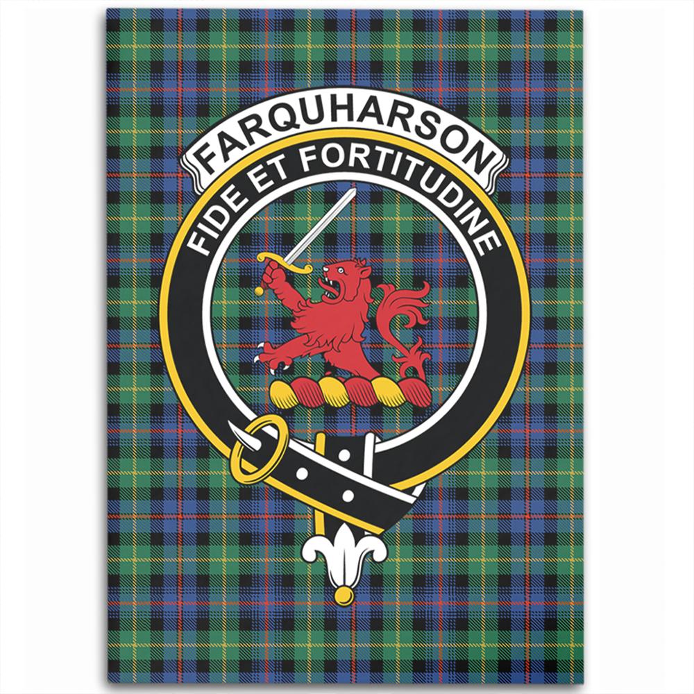 Farquharson Ancient Tartan Crest Area Rug
