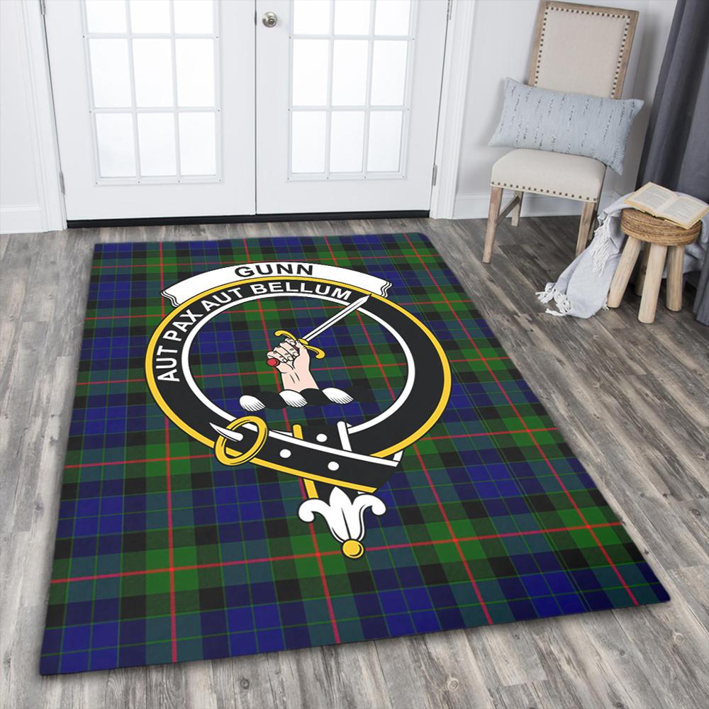 Gunn Modern Tartan Crest Area Rug