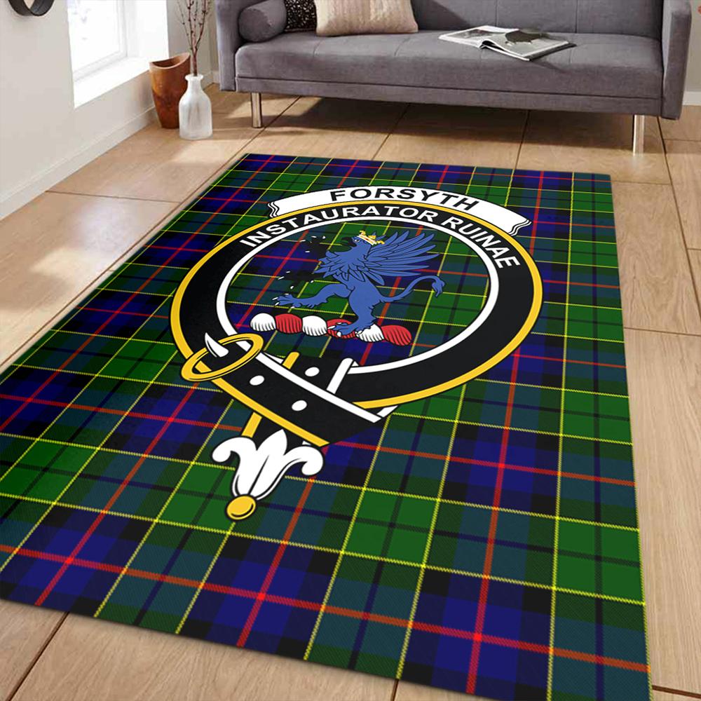 Forsyth Modern Tartan Crest Area Rug