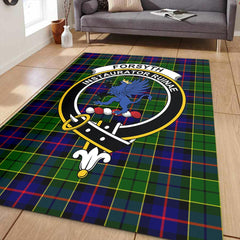 Forsyth Modern Tartan Crest Area Rug
