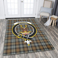 Gordon Weathered Tartan Crest Area Rug