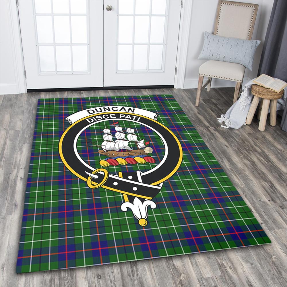 Duncan Modern Tartan Crest Area Rug