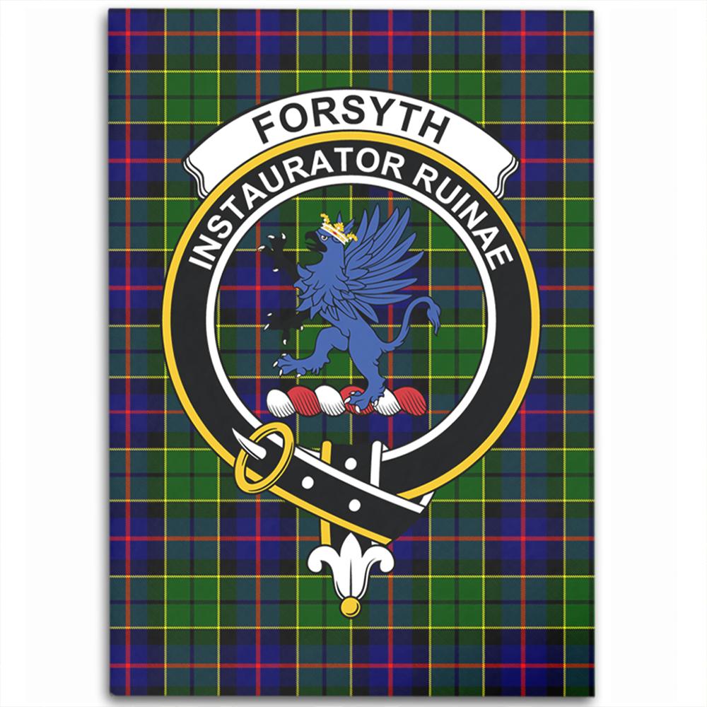 Forsyth Modern Tartan Crest Area Rug