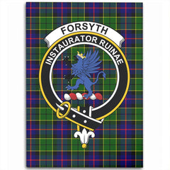 Forsyth Modern Tartan Crest Area Rug