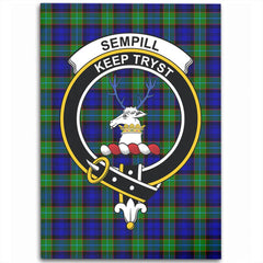 Sempill Modern Tartan Crest Area Rug