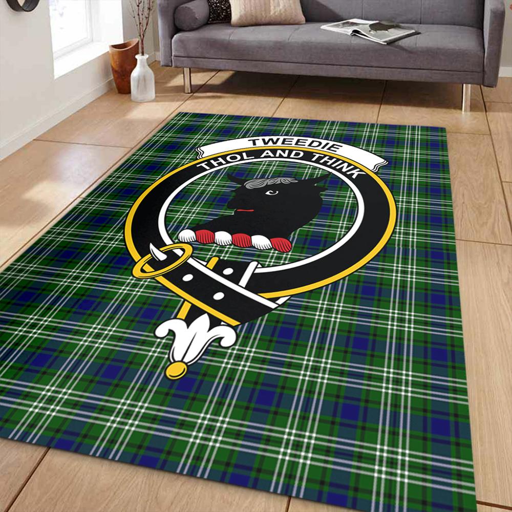 Tweedside District Tartan Crest Area Rug