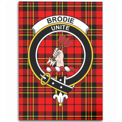 Brodie Modern Tartan Crest Area Rug