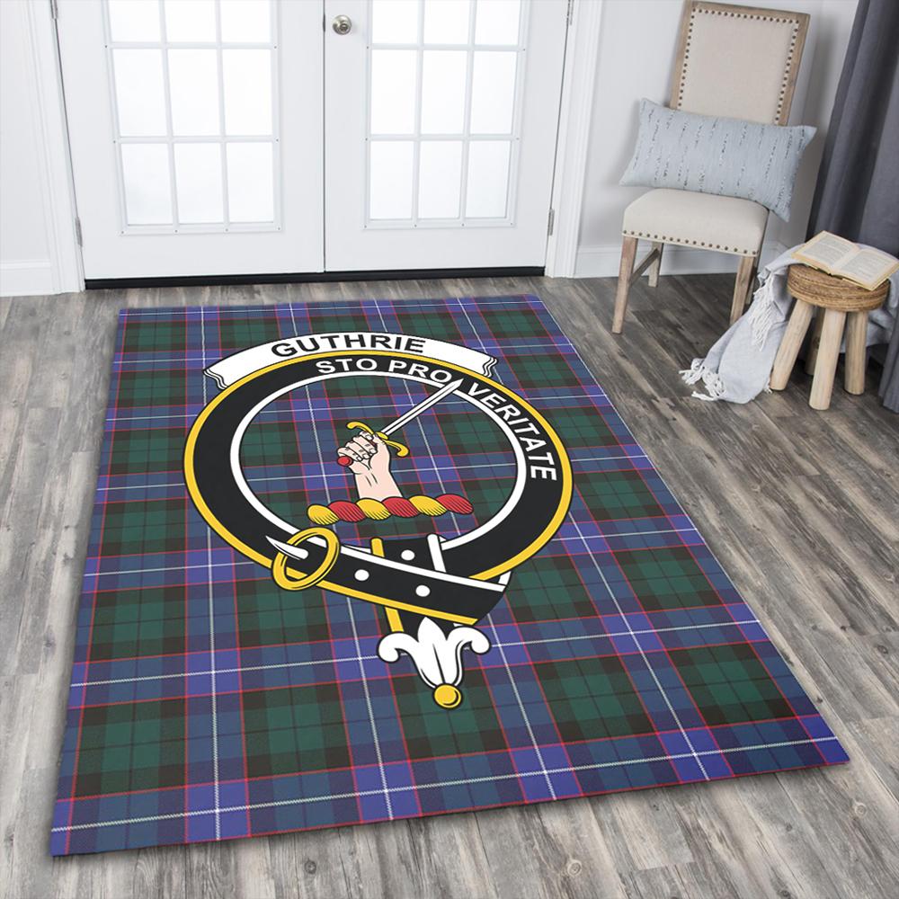 Guthrie Modern Tartan Crest Area Rug