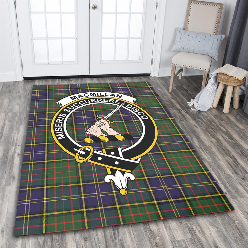 MacMillan Hunting Modern Tartan Crest Area Rug