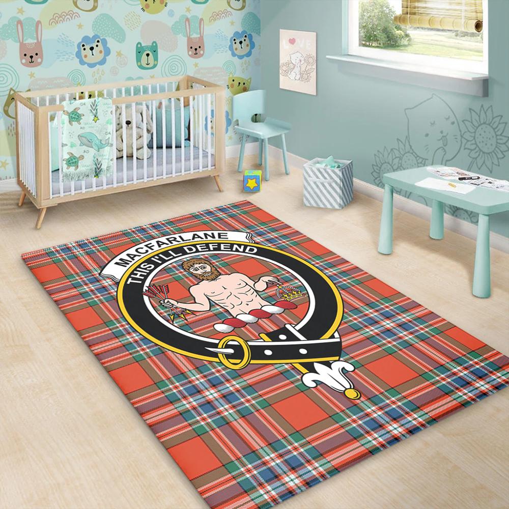 MacFarlane Ancient Tartan Crest Area Rug