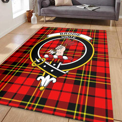 Brodie Modern Tartan Crest Area Rug