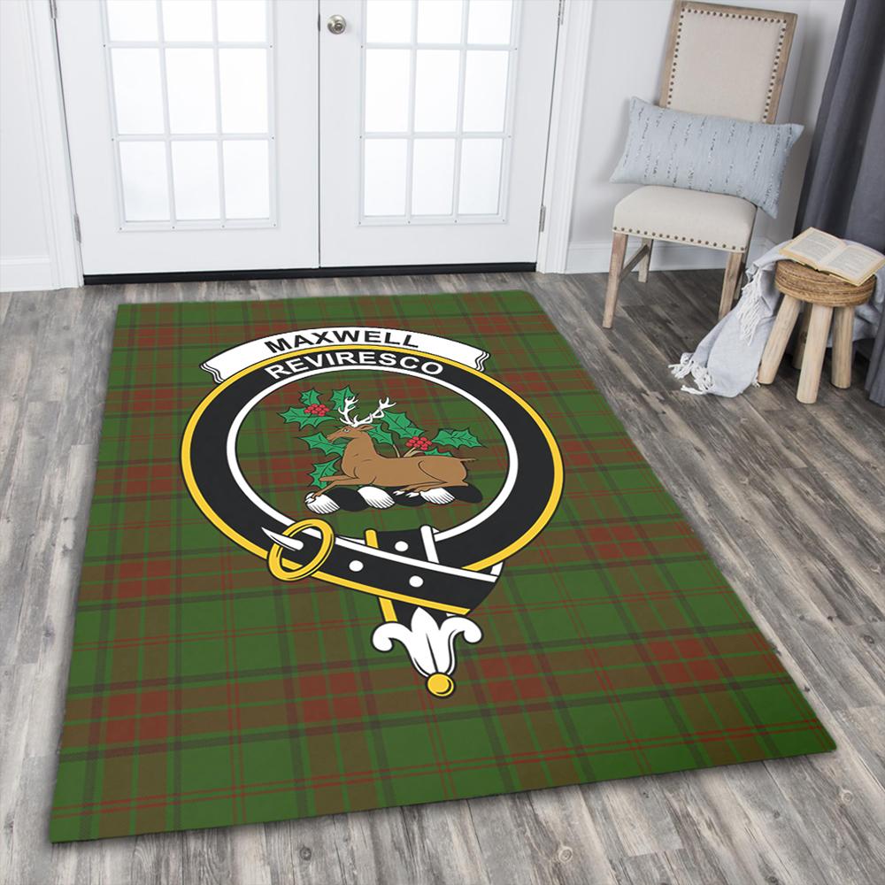 Maxwell Hunting Tartan Crest Area Rug