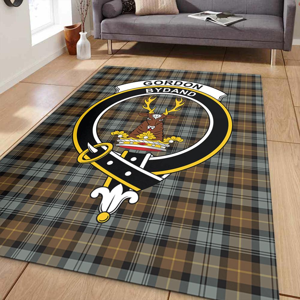 Gordon Weathered Tartan Crest Area Rug