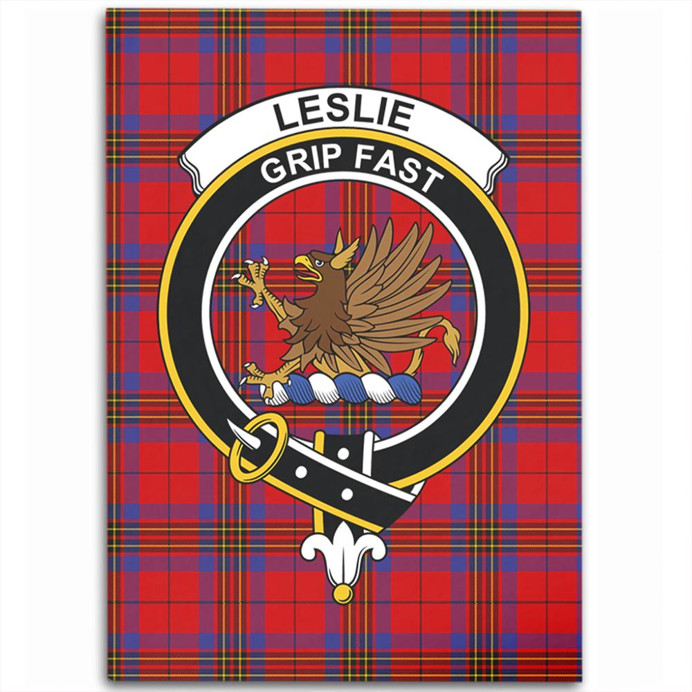 Leslie Modern Tartan Crest Area Rug