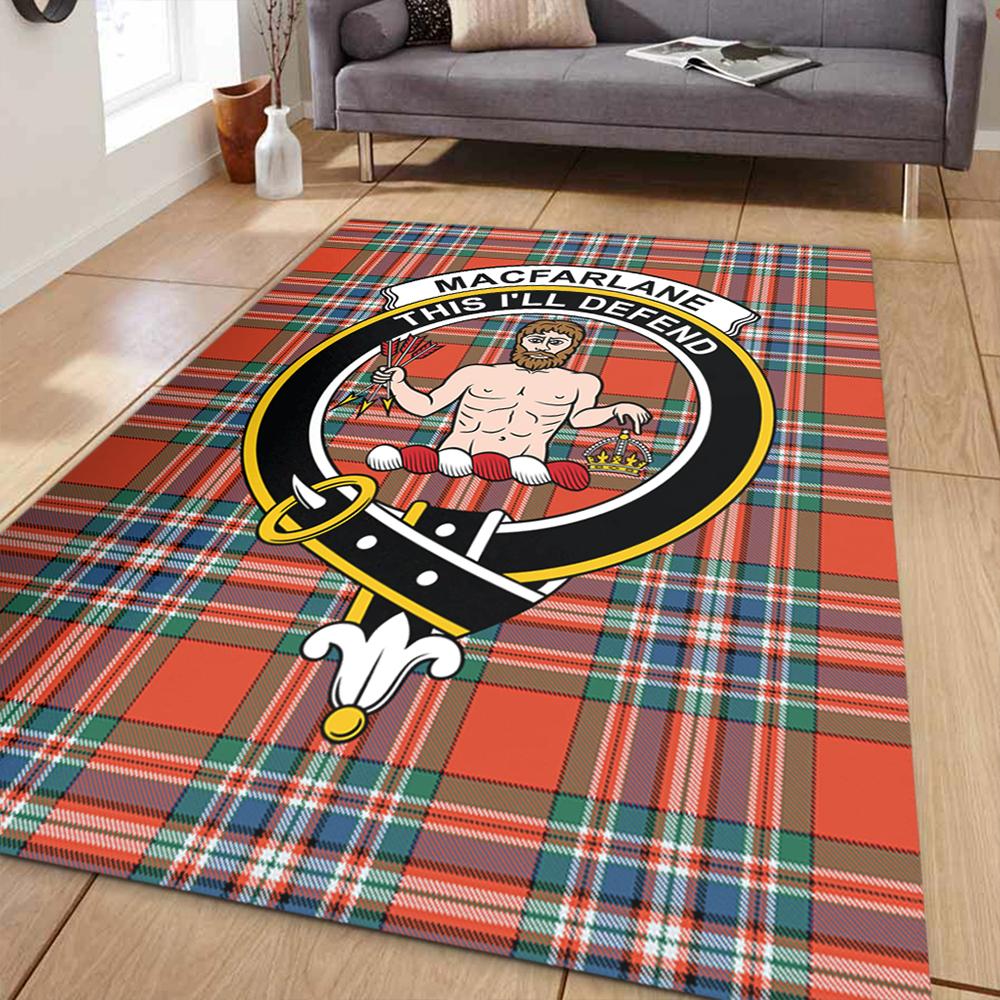 MacFarlane Ancient Tartan Crest Area Rug
