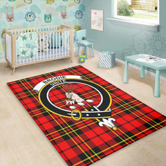 Brodie Modern Tartan Crest Area Rug