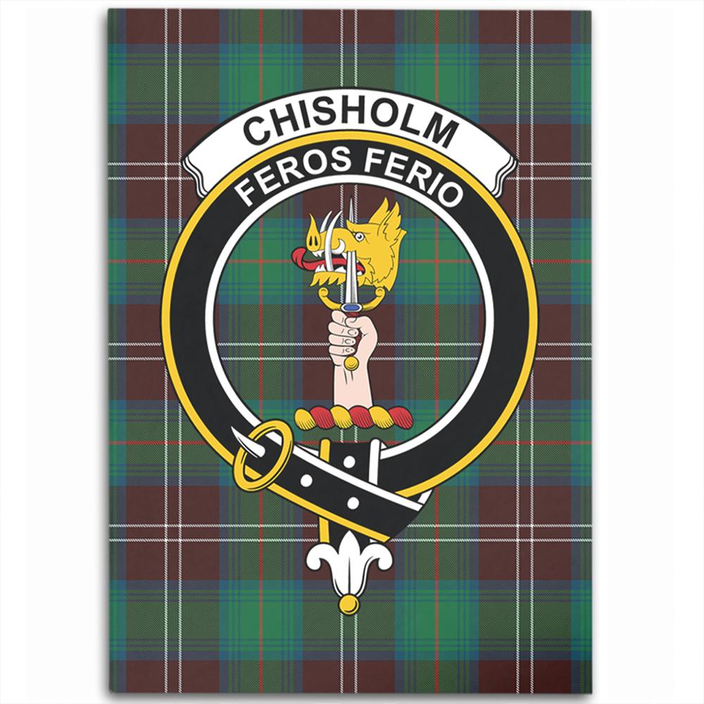 Chisholm Hunting Ancient Tartan Crest Area Rug