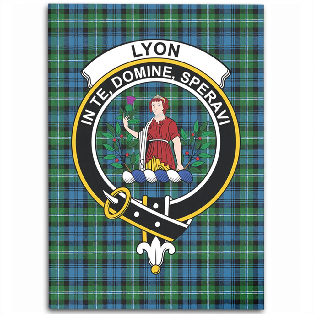 Lyon Clan Tartan Crest Area Rug