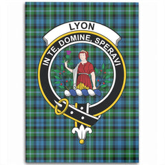 Lyon Clan Tartan Crest Area Rug