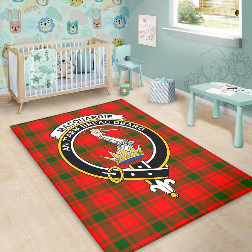 MacQuarrie Modern Tartan Crest Area Rug
