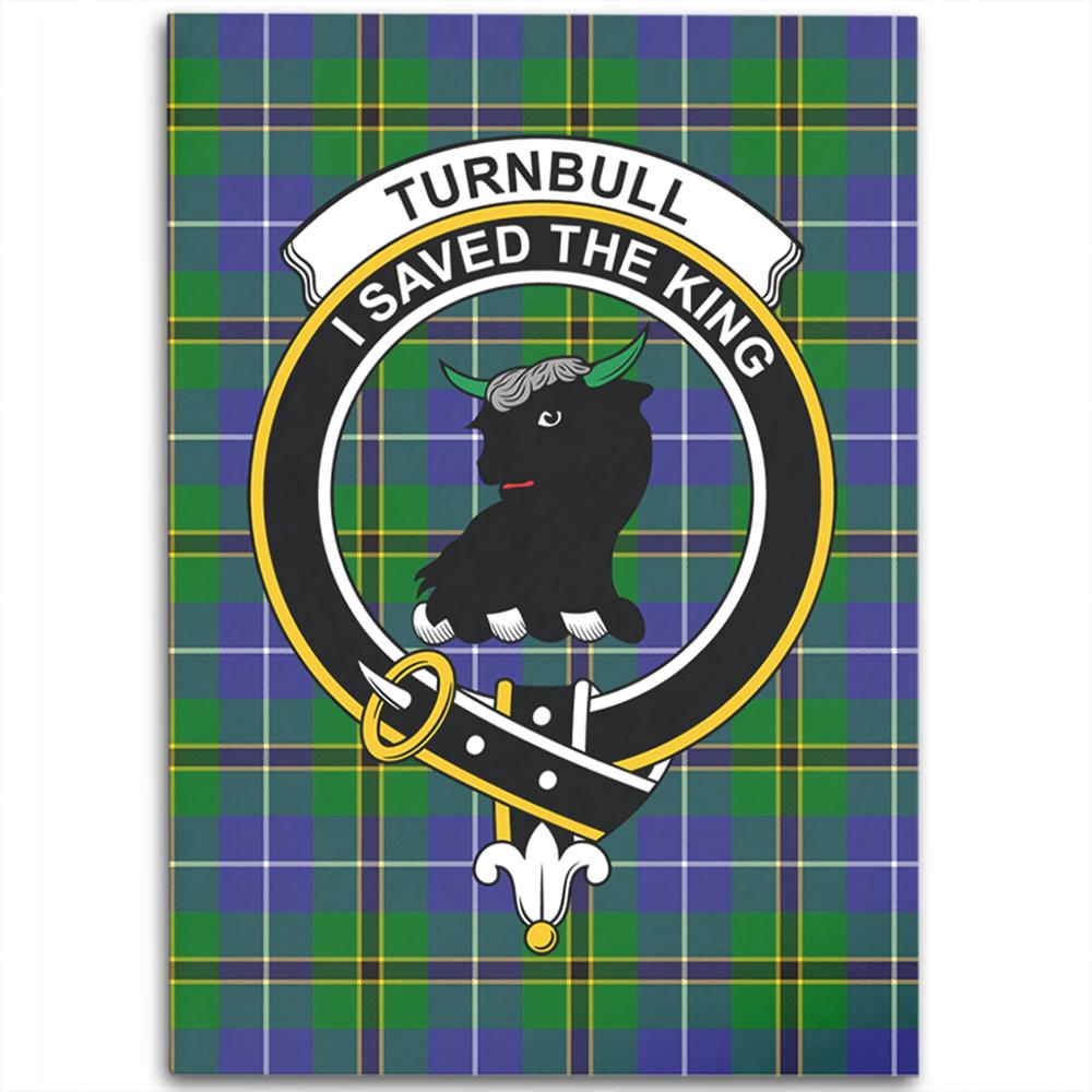 Turnbull Hunting Tartan Crest Area Rug