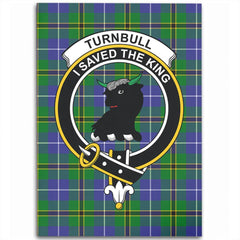 Turnbull Hunting Tartan Crest Area Rug