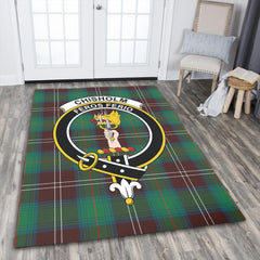 Chisholm Hunting Ancient Tartan Crest Area Rug