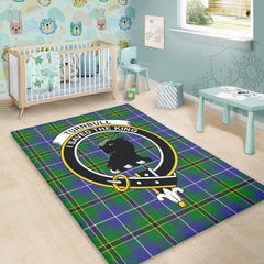 Turnbull Hunting Tartan Crest Area Rug