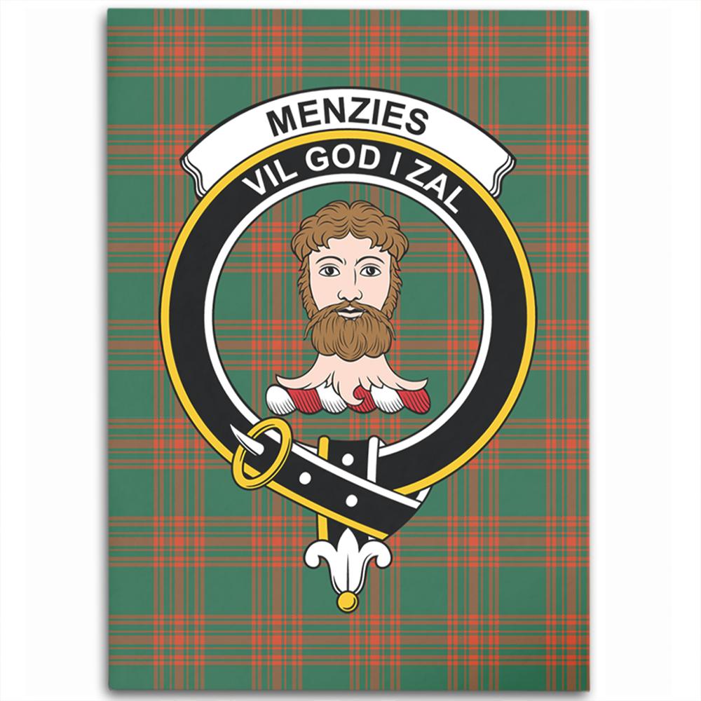 Menzies Green Ancient Tartan Crest Area Rug