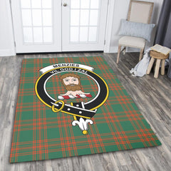 Menzies Green Ancient Tartan Crest Area Rug