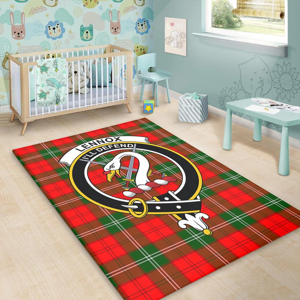 Lennox Modern Tartan Crest Area Rug
