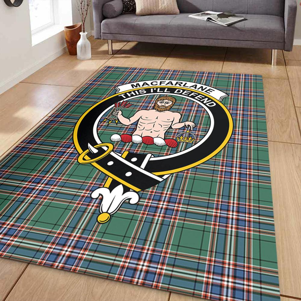 MacFarlane Hunting Ancient Tartan Crest Area Rug