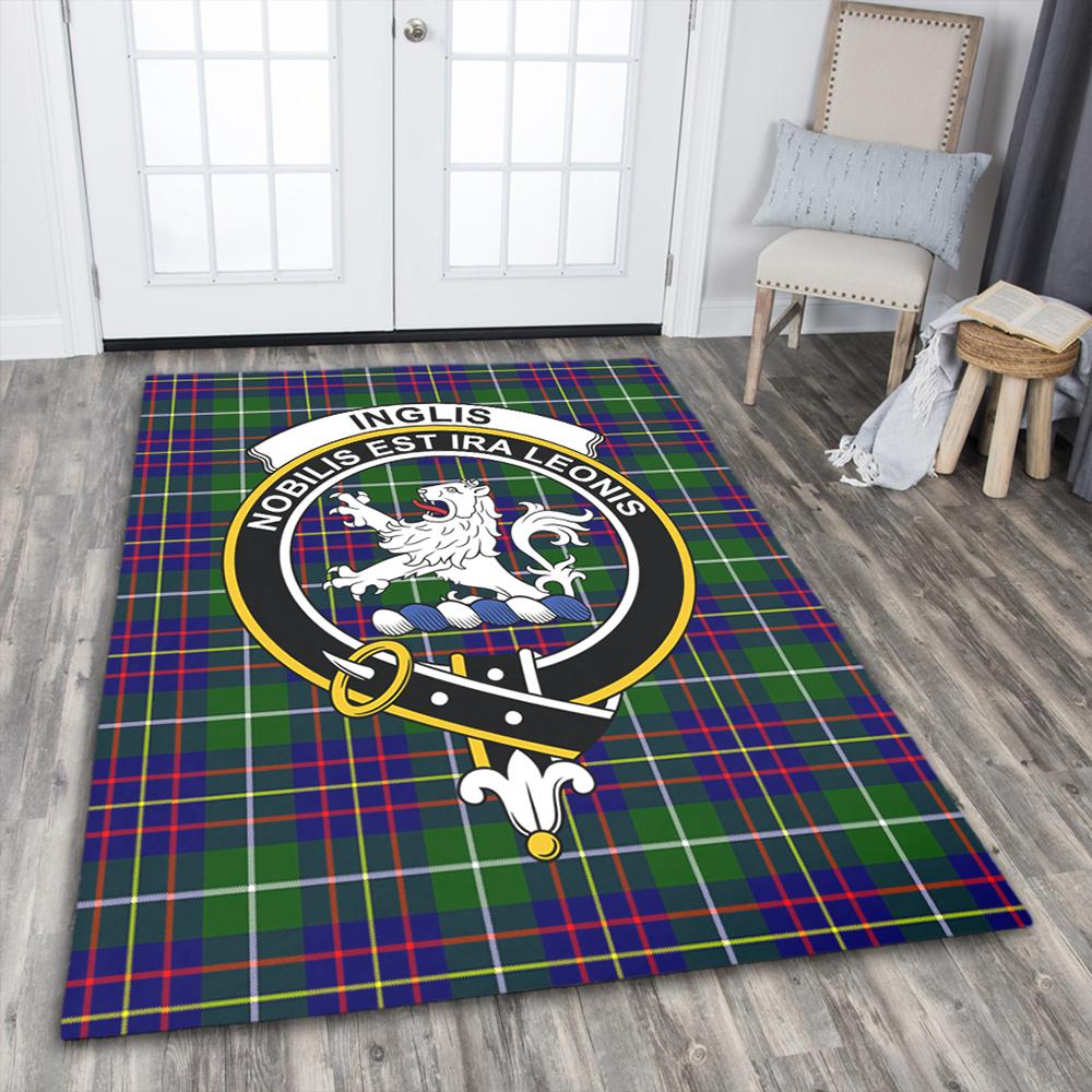 Inglis Modern Tartan Crest Area Rug