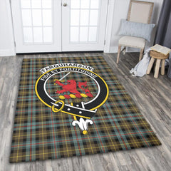 Farquharson Weathered Tartan Crest Area Rug
