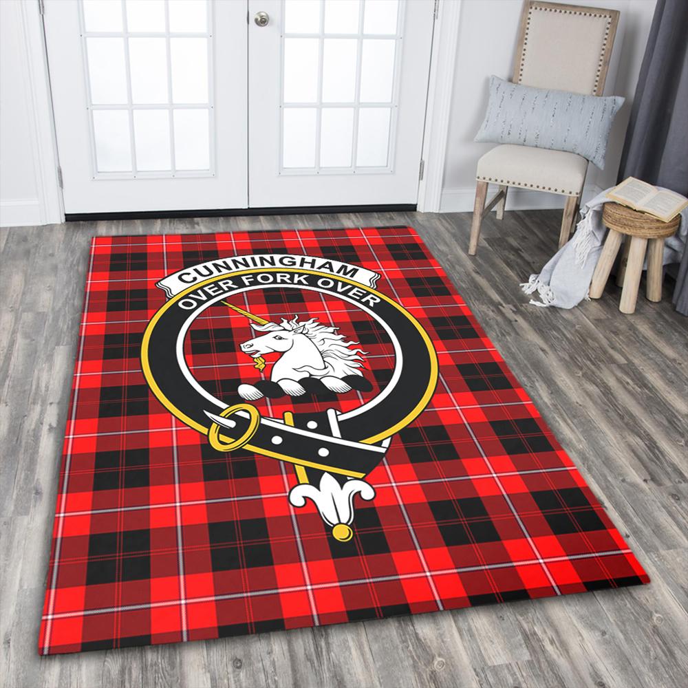 Cunningham Modern Tartan Crest Area Rug