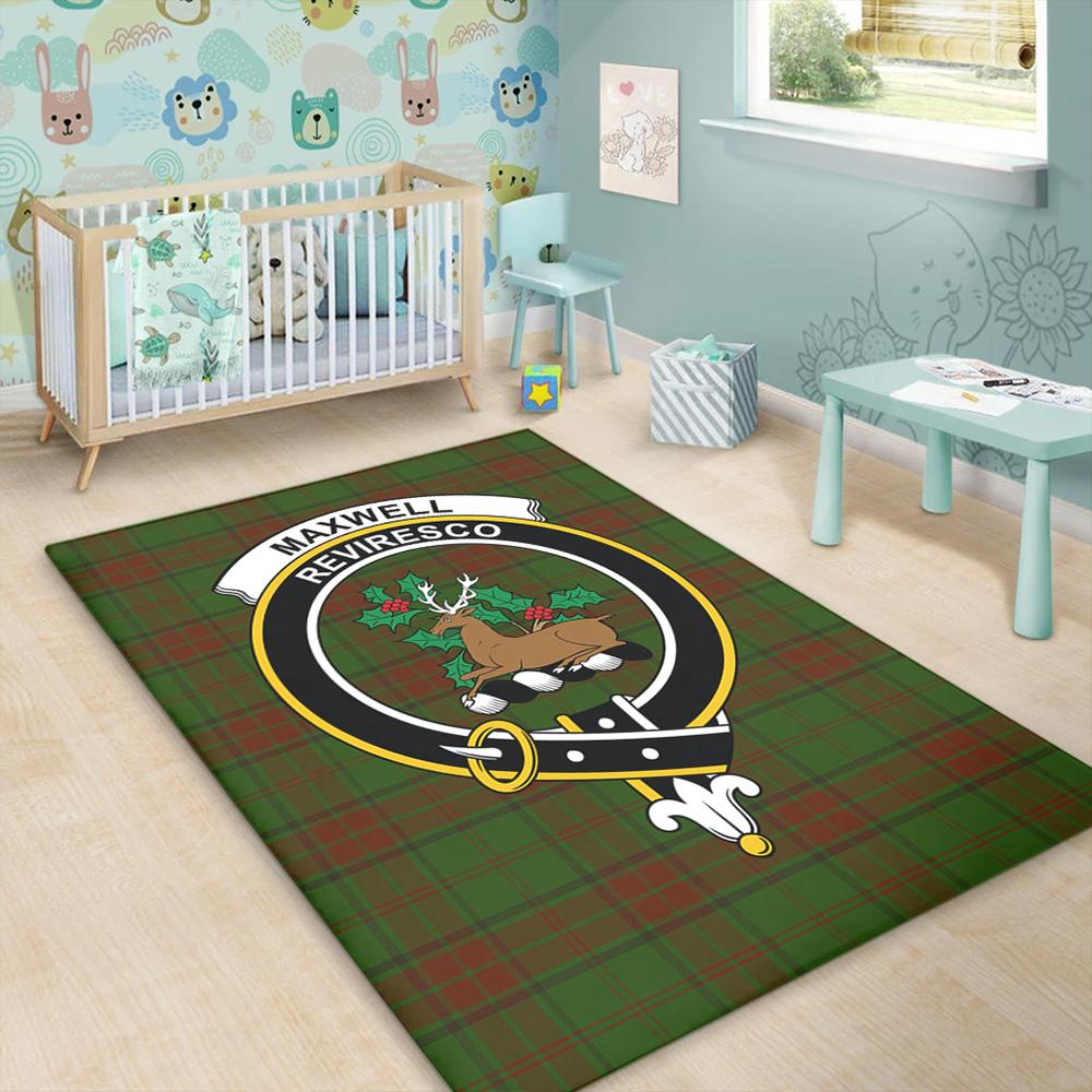 Maxwell Hunting Tartan Crest Area Rug