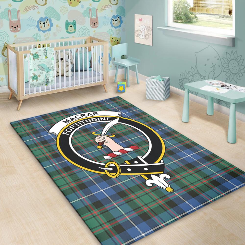 MacRae Hunting Ancient Tartan Crest Area Rug