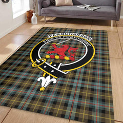 Farquharson Weathered Tartan Crest Area Rug